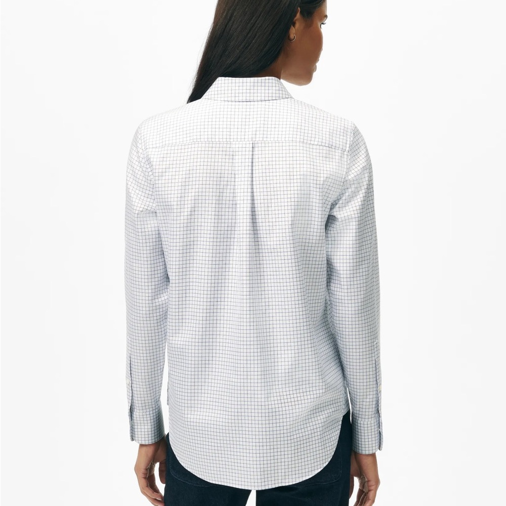 Aritzia Talula White Plaid Shirt